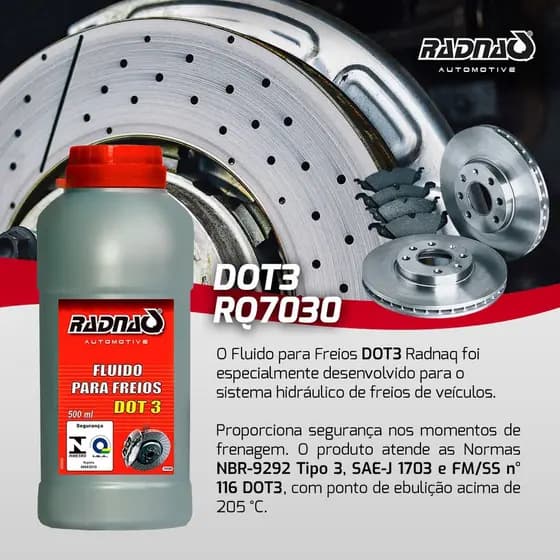 Fluído Para Freios Dot 3 (200 Ml) Radnaq