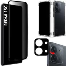 Película Privacidade Fosca Para Xiaomi Redmi 15C - Película da Câmera - Capinha Case Anti Shok