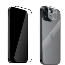 Película 3D Vidro Para IPhone 15 | Película Traseira 9D | Película da Câmera 3D