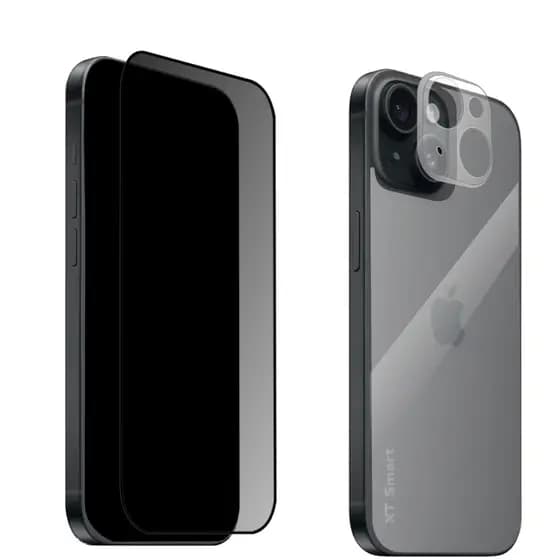 Película Privacidade 3D Para IPhone 15 | Película Traseira 9D | Película da Câmera 3D