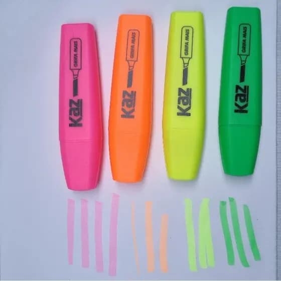 Pincel Marca texto 4 cores Neon