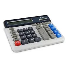 Calculadora De Mesa 12 Dígitos Cinza para Escritorio e Lojas