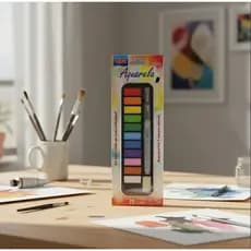 Aquarela 12 Cores Com Caneta Pincel Lavável para Arte e Pintura