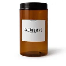 Pote Sabão em Pó - Porta Sabão Minimalista Bemhaus White
