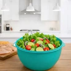 Bacia Tigela Grande 10 Litros com Tampa Bacia Saladeira Bowl Churrasco Festas Eventos