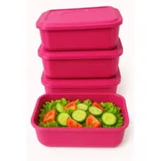 Kit 4 Potes Retangular Plástico 1,8 L com Tampa Armazenamento s Organizadores  BPA Free — Marmitas