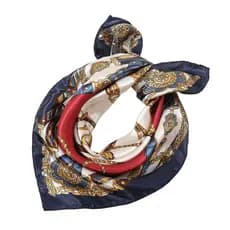 Lenço Feminino Acetinado 50x50cm - Estampa Charmosa para Usar no Cabelo ou Pescoço