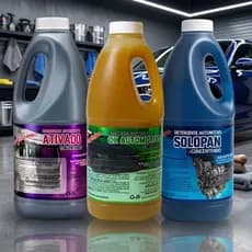 Kit Limpeza Automotiva Solopan Concentrado + Intercap Limpa Baú E Shampoo com Cera 2 litros