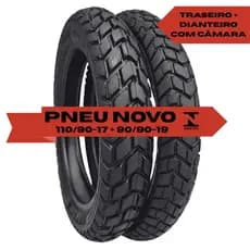 Par Pneus Bros Tras. + Diant. 110 90 17 e 90 90 19 Broz 125 150 160 Par pneu 90/90-19 e 110/90-17 Bros 160 e 150 e 125