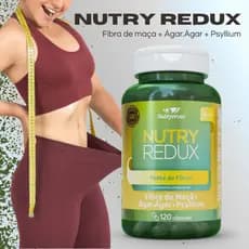 Psyllium, Agar-Agar, Fibra de Maça 120 Capsulas 500mg - Redutor de Medidas