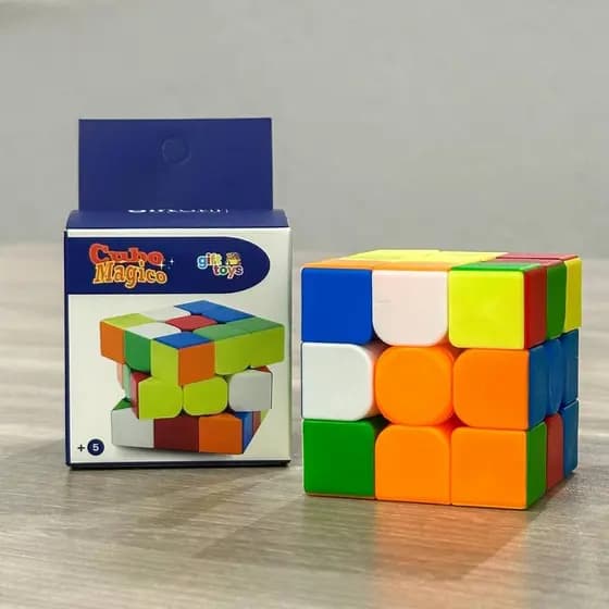 Cubo Mágico Profissional Antistress Coordenação Motora Didático Sem adesivo Passa Tempo 3x3x3