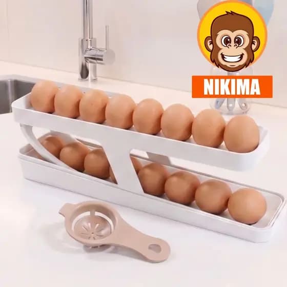 Porta Ovos E Separador De Clara E Gema Confeiteira Doceira Organizador De Geladeira