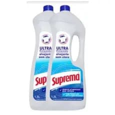 Kit com 2 Unidades Alvejante Suprema Sem Cloro Ultra Branqueador 1,5L