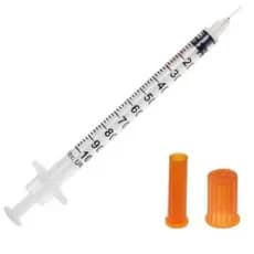 Seringa para Insulina 1ml Agulha Fixa 0,30x8mm (30G) Estéril Descartável
