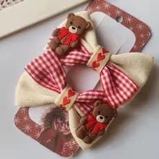 Parzinho de Laço no Bico de Pato |Acessório Infantil Delicado