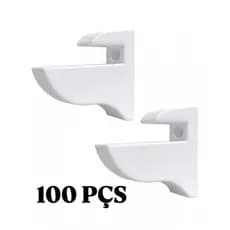 Suporte Bico de Tucano 15mm  100 Peças Branco