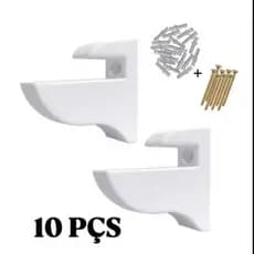 Suporte Bico de Tucano 15mm 10 Peças Branco