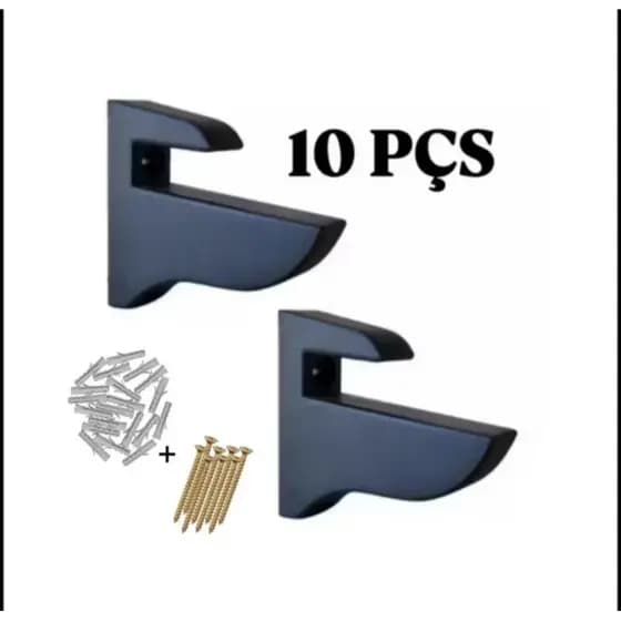 Suporte  Bico e Tucano  15mm  10 PEÇAS PRETO