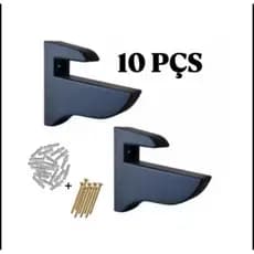 Suporte  Bico e Tucano  15mm  10 PEÇAS PRETO