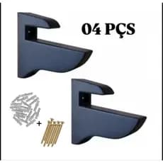 Suporte Bico de Tucano  15mm  kit 4peças PRETO
