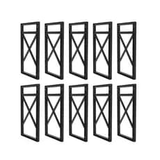 Suporte De Prateleira Estilo Industrial Kit 10 Peças 15x 18 x 36 Cor Preto