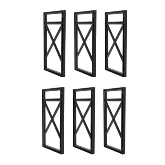Suporte De Prateleira Estilo Industrial Kit 6 Peças 15x 18 x 36 Cor Preto