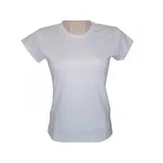 Camisa Baby Look 100% Poliéster Branca