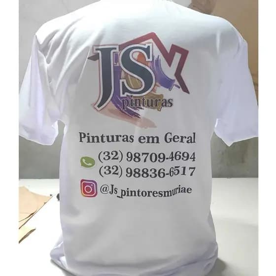 Camisa Branca personalizada unifomes para empresas festas e eventos