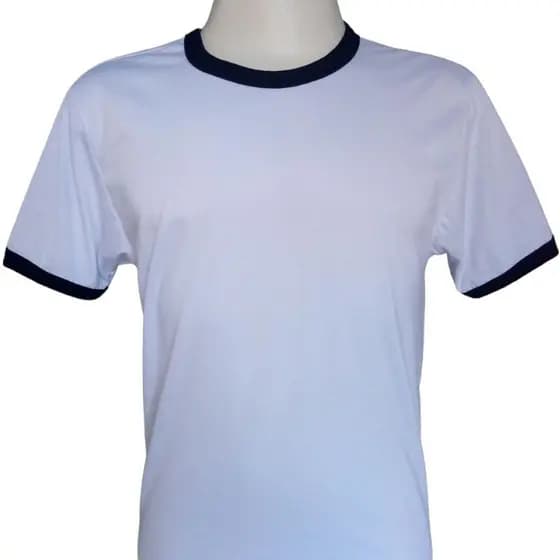 kit uniforme escolar camisa com gola e punho colorido 10 peças