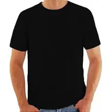 Camiseta preta 100% poliéste sublimação silk DTF kit com 10 peças