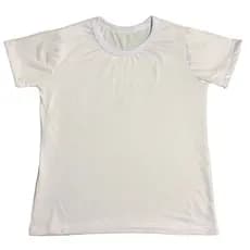 Blusa branca feminina poliéster kit com 5 peças