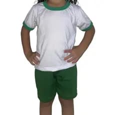 Conjunto escolar infantil com estampa personalizada