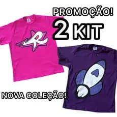 KIT 2 Camisetas Emilly Vick Katlen Promoção 100% Algodão Os Rosa Youtouber Presente Emilly Vick 2025 Novo Elemento Alta