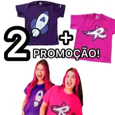 KIT 2 Camisetas Emilly Vick Katlen Promoção 100% Algodão Os Rosa Youtouber Presente Envio Rápido