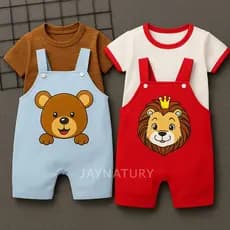 Kit 4 peças Macaquinho de Bebe para Mesversário Temático Safari Promoção 100% Algodão Verão Confortável