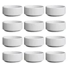 Kit Porta Patê Porcelana Tigelinhas 70ml Manteigueira Restaurante Lanchonete Hotel