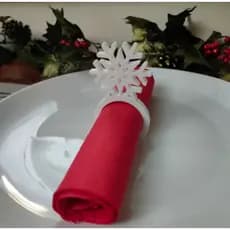 Porta guardanapo Floco de neve decoração de Natal