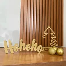 Kit Árvore de Natal 18cm + Hohoho 25cm Decoração de Natal
