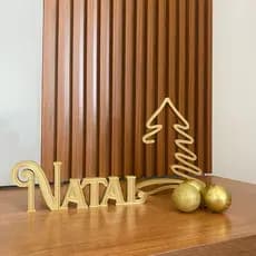 Kit Árvore de Natal 18cm + Letreiro Natal 20cm