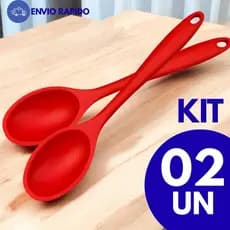 Colher de Arroz de Silicone Premium Resistente ao Calor Antiaderrapante e Fácil de Limpar Não Risca Panela Cozinha Luxo