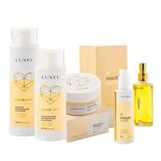 Cronograma Capilar Reconstrução e Nutrição para Cabelo Danificado Kit 5 Passos Luxel