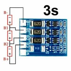 Placa de balanceamento equilibrio 3s 12 volts 18650 bateria 12 volts som bob