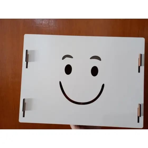 SUPORTE PARA ROTEADOR WIRELESS ORGANIZADOR WIFI MDF BRANCO EMOJI
