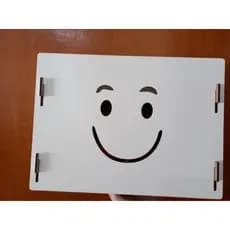 SUPORTE PARA ROTEADOR WIRELESS ORGANIZADOR WIFI MDF BRANCO EMOJI