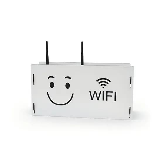 Suporte Para Roteador Wireless Organizador Wifi Decorativo Branco