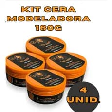 Cera Modeladora para cabelo Leon Barber 160g - 4 unidades