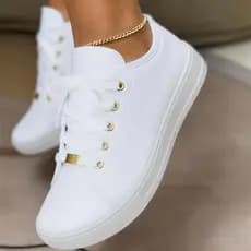 Tênis Feminino Branco Casual Leve e Confortável Calce Fácil Dia a Dia