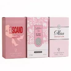 Perfume Feminino 100ml Kit 3 Eau de Toilette Alta Fixação