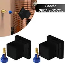 Kit 2 Acabamentos Para Registro Chuveiro Banheiro com Conversor Compatível em Registros Deca e Docol