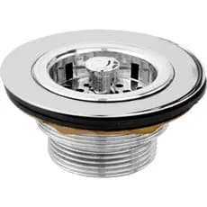 Válvula Americana Pia Cozinha 3 1/2 Metal Cromado Alta Qualidade